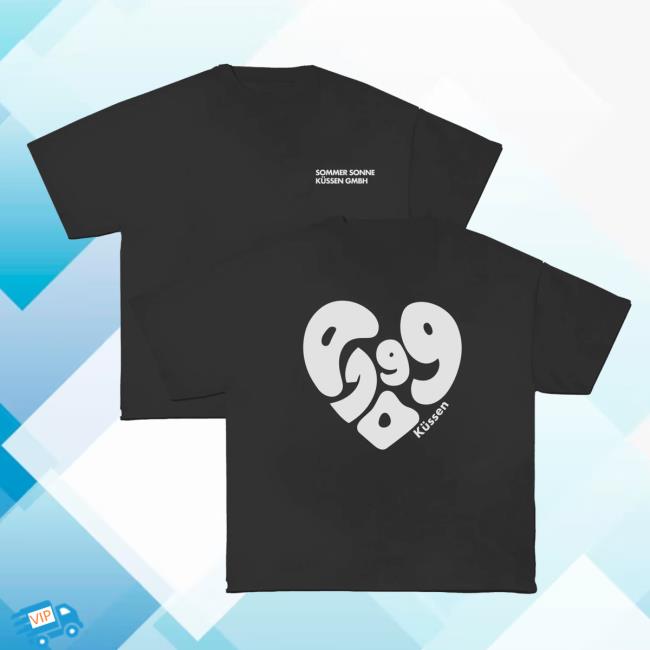 01099 Merch Store Küssen Retro Shirt Schwarz 01099 Clothing Shop